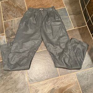 Vintage Toffs Women's Stylish Gray 100% Genuine Leather Pants